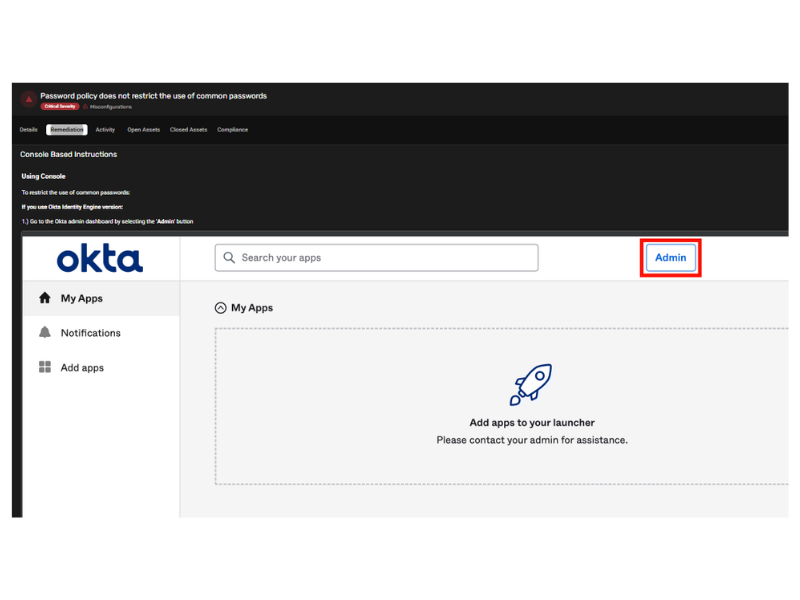 guided remediation for each compliance alert